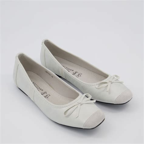 White Satin Ballerinas 